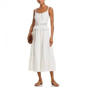 Aqua White Lace Detail Dress